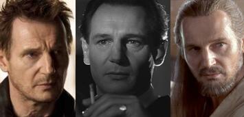 Bild zu:  Liam Neeson in drei charakteristischen Rollen