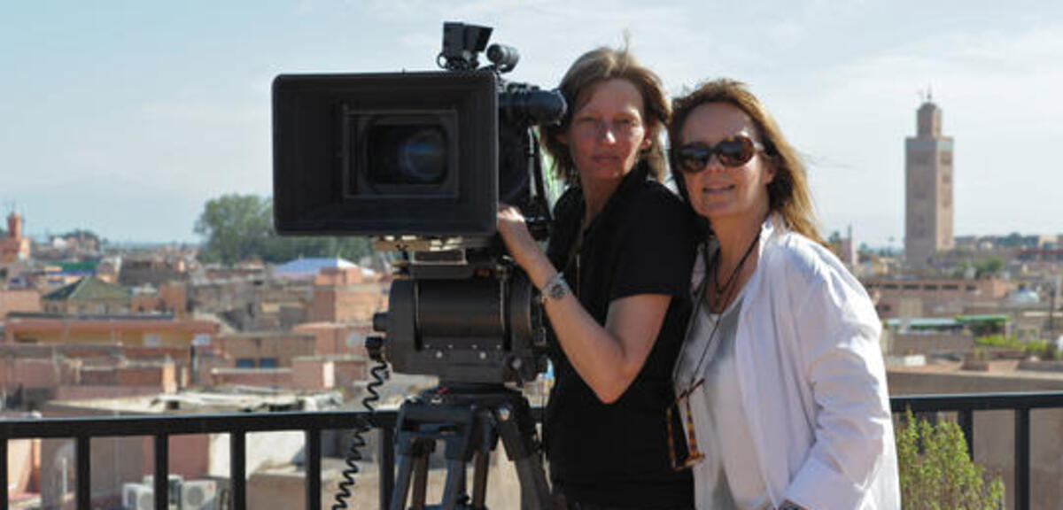 Caroline Link beim Dreh von Exit Marrakech