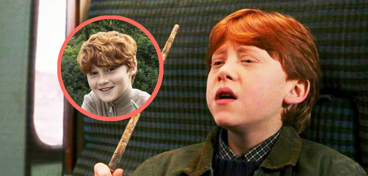 Rupert Grint und Alastair Stout als Ron Weasley