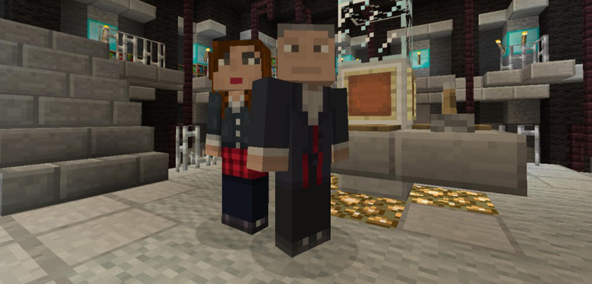 Der 12. Doctor und Companion Clara in Minecraft