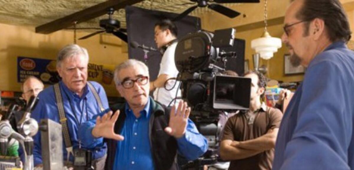 Martin Scorsese am Set von Departed