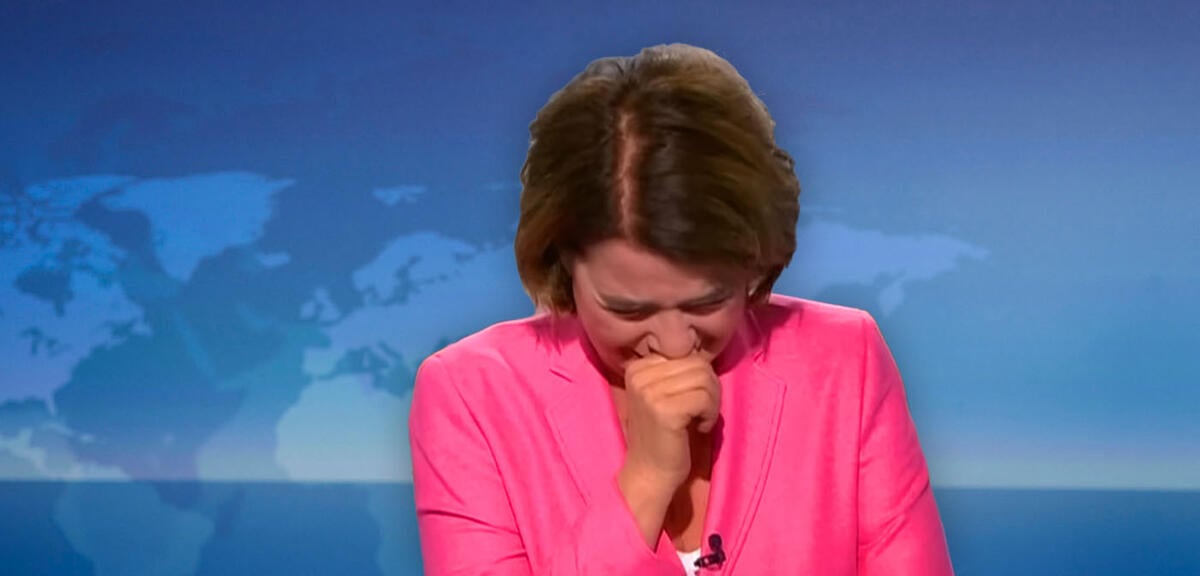 Tagesschau-Sprecherin Susanne Daubner hatte bereits einen Lachanfall vor laufender Kamera.