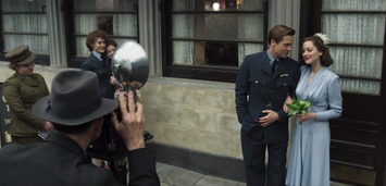 Bild zu:  Brad Pitt und Marion Cotillard in Allied