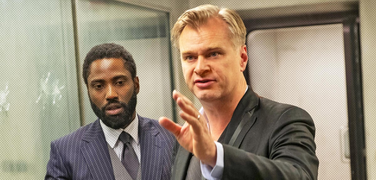 Christopher Nolan bei den Dreharbeiten von Tenet