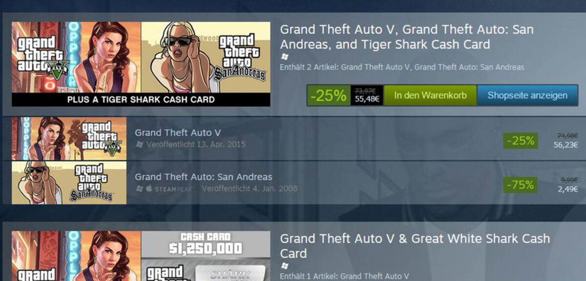 GTA 5 im aktuellen Sale