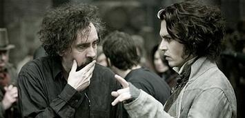 Bild zu:  Tim Burton und Johnny Depp bei Dreharbeiten zu Sweeney Todd