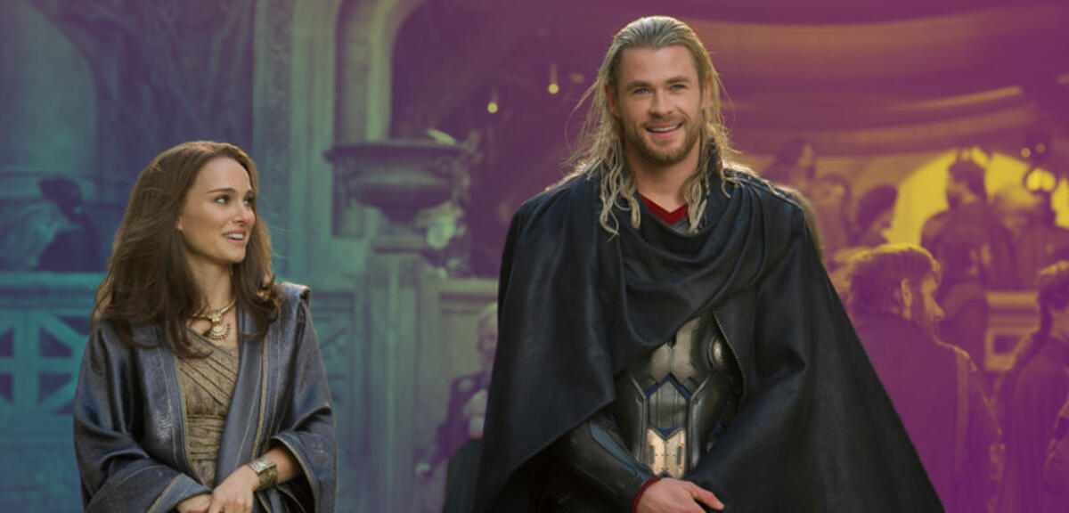Natalie Portman und Chris Hemsworth in Thor: The Dark Kingdom