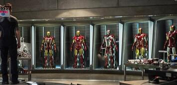 Bild zu:  Nicht so schüchtern: Robert Downey Jr. am Set von Iron Man 3