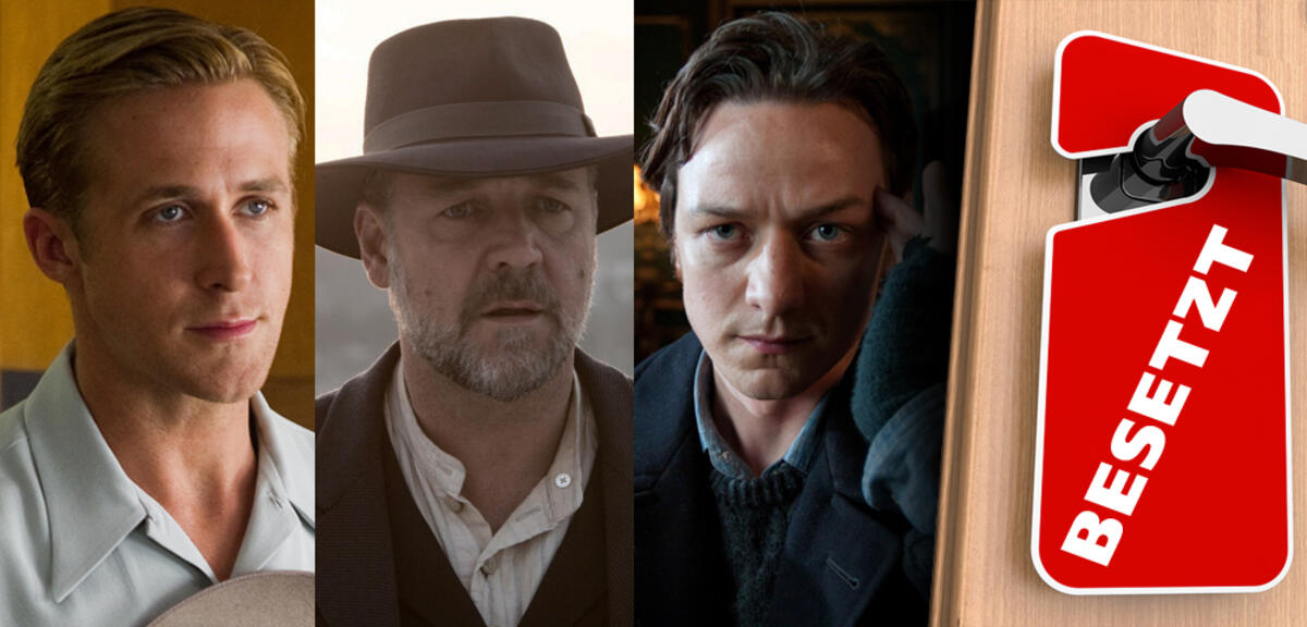Ryan Gosling in Gangster Squad / Russell Crowe in Das Versprechen eines Lebens / James McAvoy in X-Men: Erste Entscheidung
