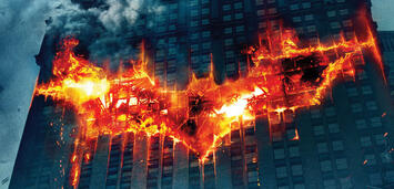 Bild zu:  Das Batman-Logo im Poster zu The Dark Knight