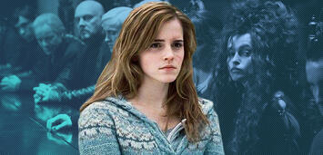 Bild zu:  Harry Potter mit Hermine-Darstellerin Emma Watson