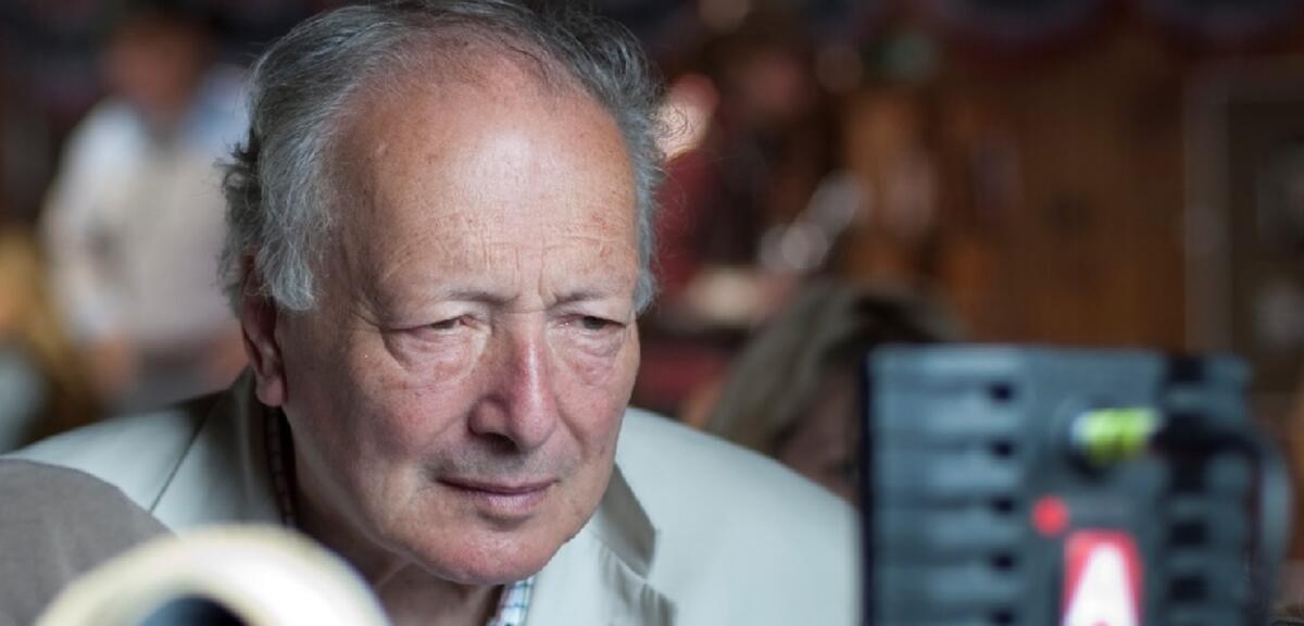 Robin Hardy am Set von The Wicker Tree