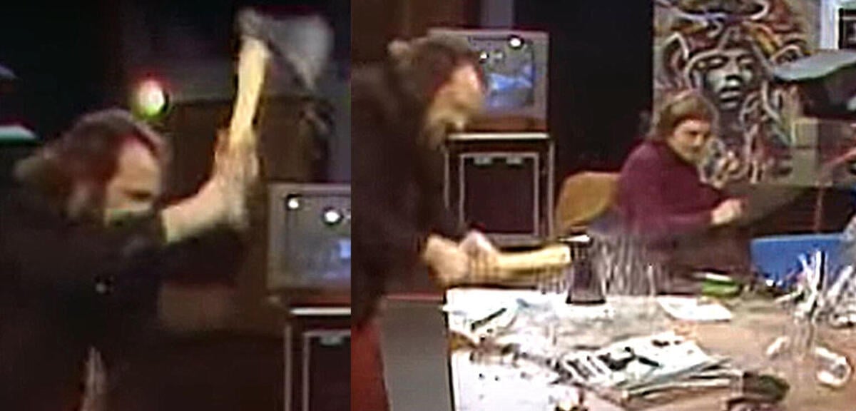 Dieser Moment schrieb TV-Geschichte: Plötzlich zog der aufgebrachte Gast eine Axt aus der Jacke.
