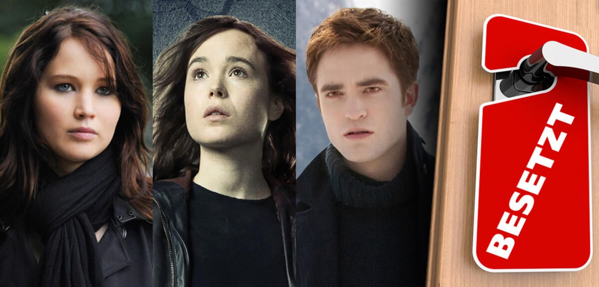 Jennifer Lawrence in Silver Linings / Ellen Page in X-Men: Zukunft ist Vergangenheit / Robert Pattinson in Breaking Dawn 2
