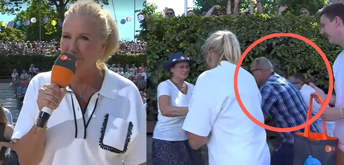 Beim ZDF-Fernsehgarten mussten diesmal Andrea Kiewels Bodyguards eingreifen.