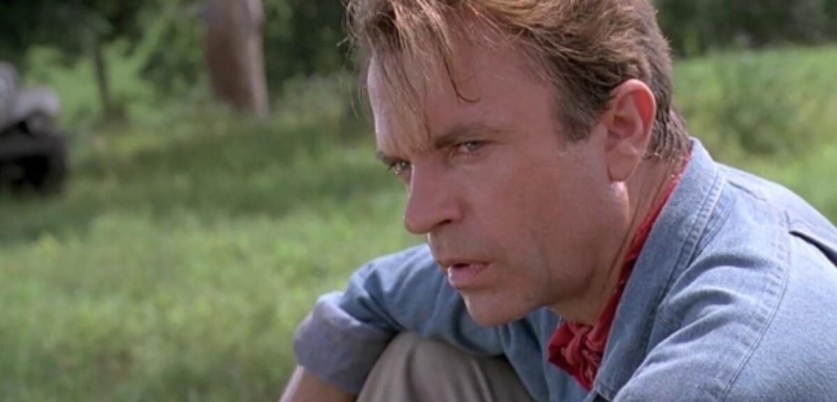 Sam Neill in als Dinobändiger in Jurassic Park